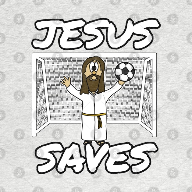 Jesus Saves Christian Football Church Soccer by doodlerob